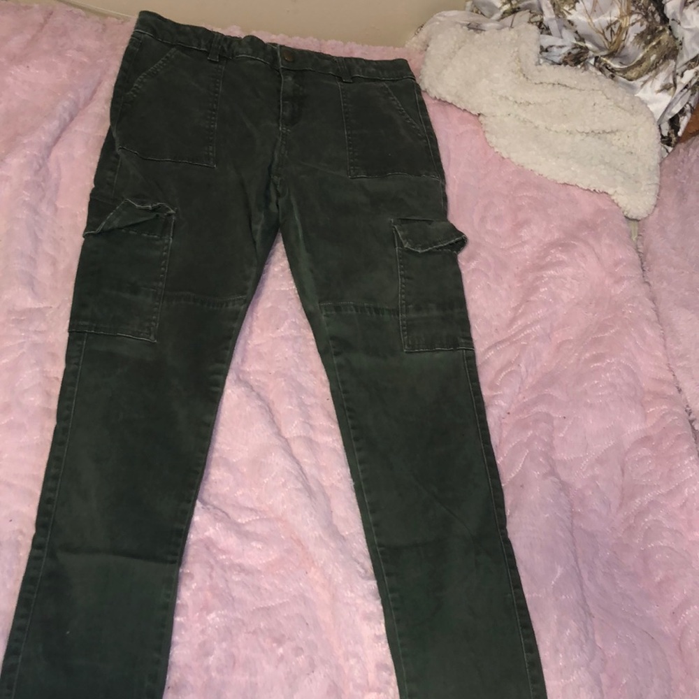 army green cargo soft skinny